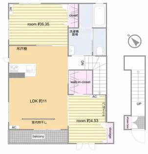 【再契約型】カーサ・シエル【2階】の間取り