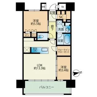 パークホームズ大濠公園フロント 502【5階】の間取り