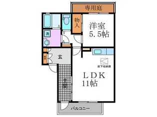 アリヴィオ・清涼A棟【1階】の間取り