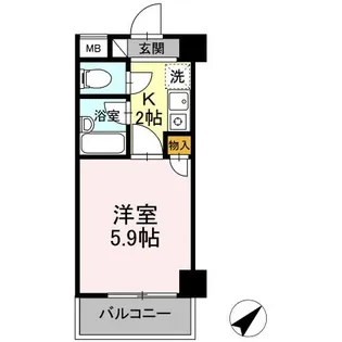 メゾンドオヤマ【2階】の間取り