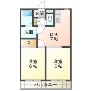 マ・シェリー【1階】の間取り