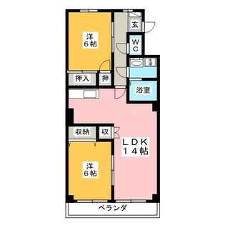 マンションケストB【3階】の間取り