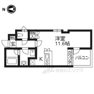 アーバネックス北大路【5階】の間取り