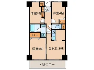 ライオンズマンション調布駅南【4階】の間取り