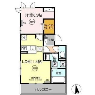 ボヌールK【1階】の間取り