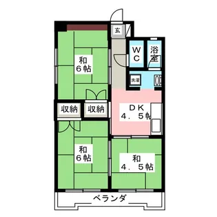 荒川ラインハイツ【2階】の間取り