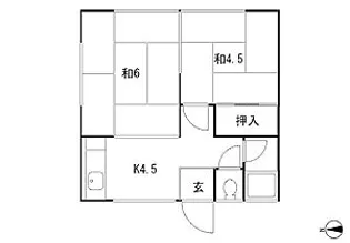 フラット井上【2階】の間取り