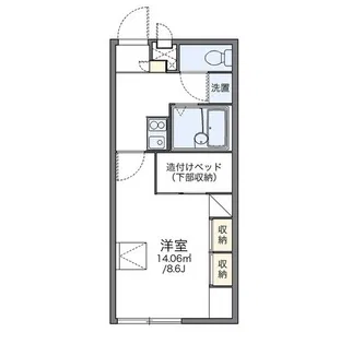 レオパレスグレイス【2階】の間取り