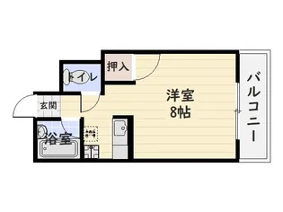 上杉第8マンション中央【6階】の間取り