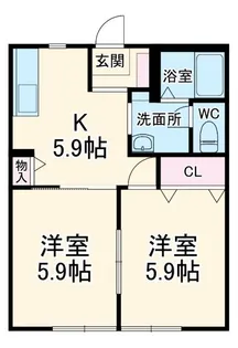 コーポ浜名湖【1階】の間取り
