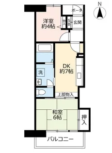 URサンヴァリエ苅田【7階】の間取り