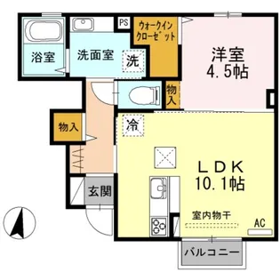 ウィットAR【1階】の間取り