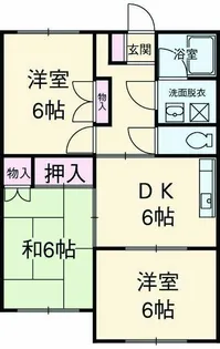 パーシモン上原【1階】の間取り