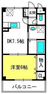 ヒルズ三橋【1階】の間取り