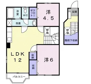 サン・ヴィスタI【2階】の間取り