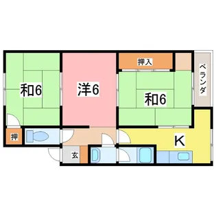 レイユール成和【3階】の間取り