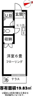 Kイースト【1階】の間取り