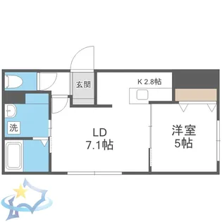 S.field手稲本町【1階】の間取り