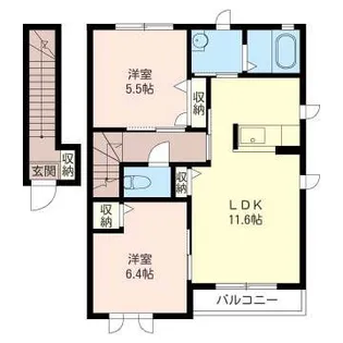 ビューテラス【2階】の間取り