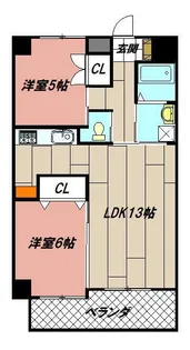 LE GRAND BLEU TROIS【9階】の間取り