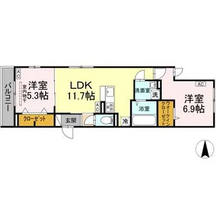 セレスティア北小岩III【3階】の間取り