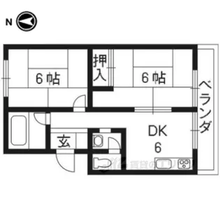 伴コーポラス【4階】の間取り