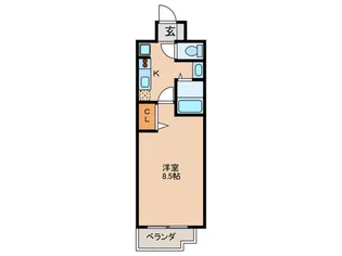 カメリアライジング21麦野【4階】の間取り