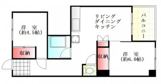 龍王ハイツ【6階】の間取り