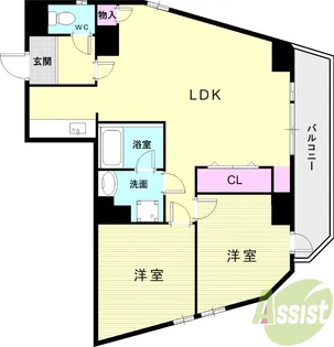 クレドール西明石1【2階】の間取り