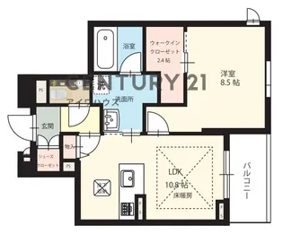 ノーブルヒル宮崎【1階】の間取り