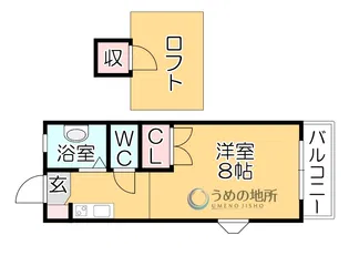 シャトレ隈III【1階】の間取り