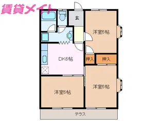 エステートK【1階】の間取り