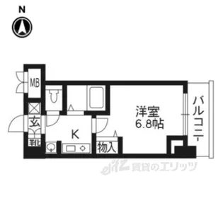 ベラジオ河原町御池【5階】の間取り