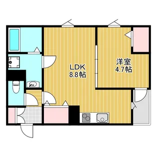 Oak豊中本町【3階】の間取り
