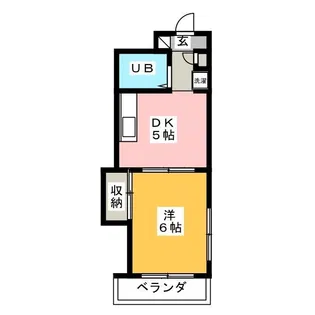 キャッスル北沢【6階】の間取り
