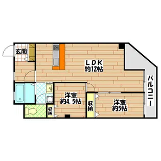 アーク八戸ノ里【5階】の間取り