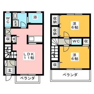 ヨーロピアン林A【1階】の間取り
