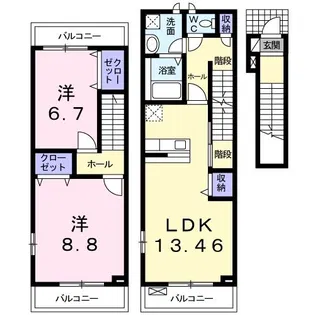 桜 115 HOMES【2階】の間取り