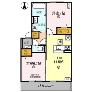エコメゾンぴかり【2階】の間取り