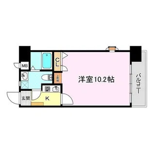 ヴィラ虎丸【5階】の間取り