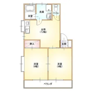サンシティ小林【2階】の間取り
