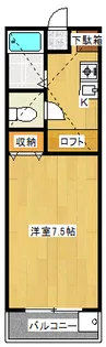 ウッディパレスフジD棟【2階】の間取り