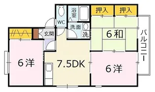 広島県広島市安佐北区口田南1【アパート】の間取り