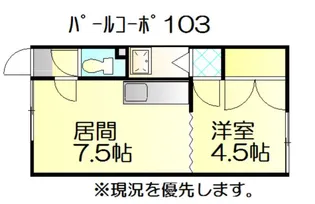 パールコーポ【1階】の間取り