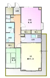 プロミネント藤岡【3階】の間取り
