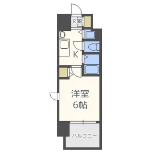 プレサンス難波元町【2階】の間取り