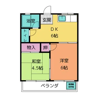 コーポ山半【2階】の間取り