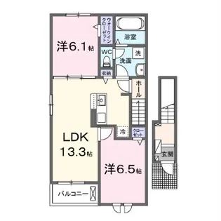 フルール山鹿I【2階】の間取り