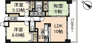 ハウスバーンフリート中山【2階】の間取り