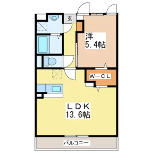 ヒルトップ・ヴァレ【2階】の間取り